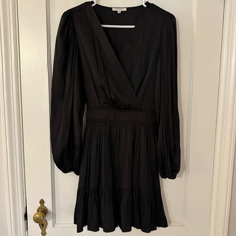 Z Supply Black V Neck Mini Dress